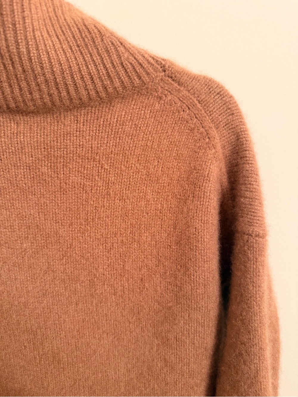 NAADAM 100%premium Cashmere Relaxed Ribbed
Turtleneck Sweater - Mocha Brown - Picture 9 of 12